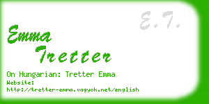 emma tretter business card